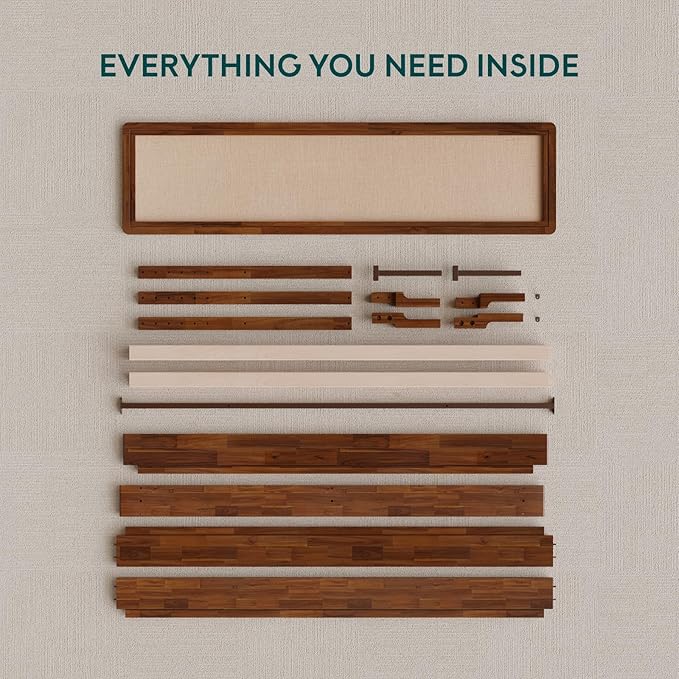 Nipe Platform Bed Frame with Headboard Size King - Image 7