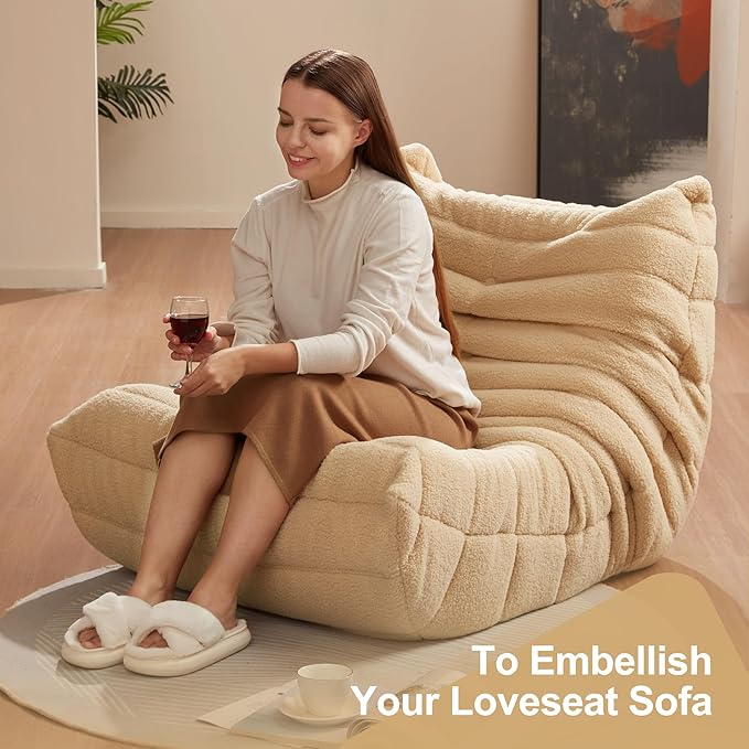 Bean Bag Chairs for Adults Giant Bean Bag Chair Memory Foam BeanBag Chair Big - Image 6