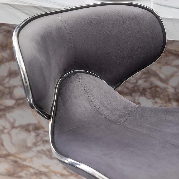 Roundhill Furniture Masaccio Velvet Upholstered Adjustable Swivel Barstool - Image 8