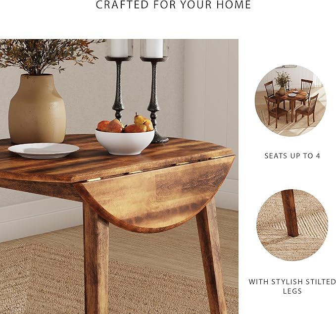 Signature Design by Ashley Berringer Dining Room Round Drop Leaf Table - Image 5