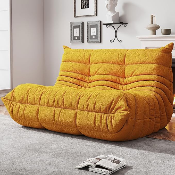 Bean Bag Chairs for Adults, BeanBag Reading Chair Memory Foam Couch, Floor by WHGBJA