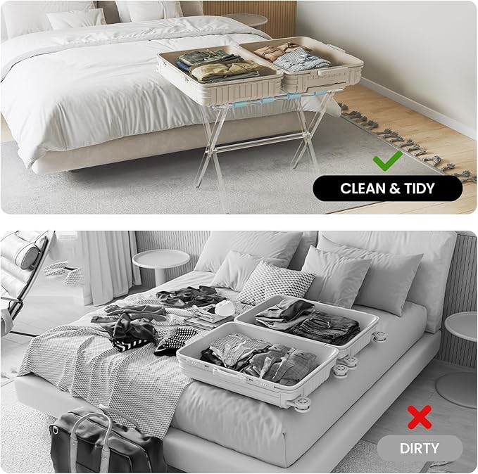 Sumerflos Acrylic Luggage Rack for Guest Room - Image 6