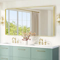 TETOTE 72 x 36 Inch Gold Framed Mirror Vanity Mirrors by TETOTE