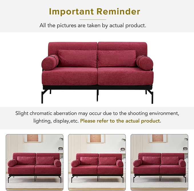Modern Loveseat Sofa 59" Sofa Couch 2-Seater Sofa - Image 7