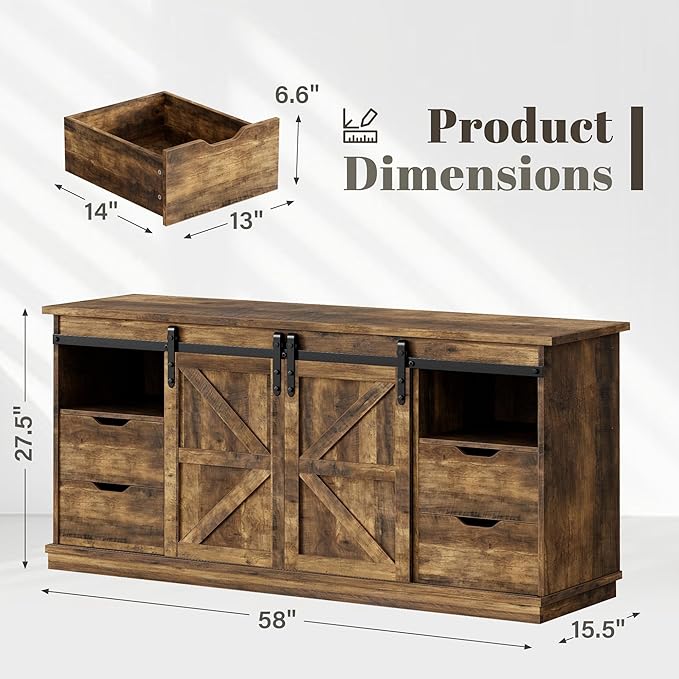 YESHOMY TV Stand for Televisions up to 65 Inchs, - Image 2