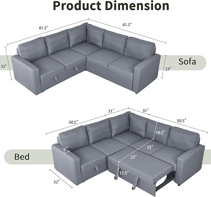 83" Pull Out Sleeper Couch - Image 2