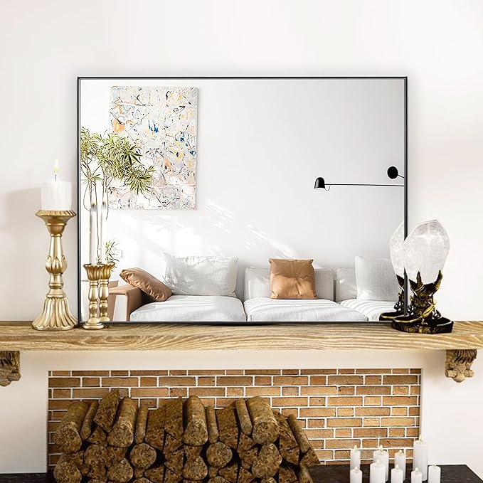 30x40 Inch Black Bathroom Mirror - Image 2