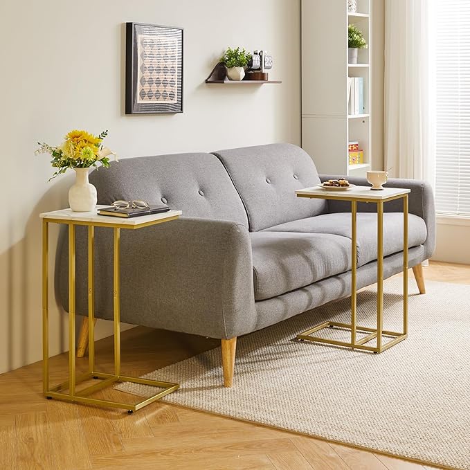 Small Side Tables C Shaped, End Table Set of 2, Small Table Stand - Image 5