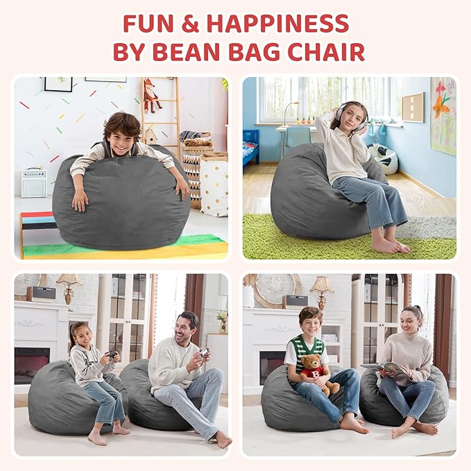 2FT Bean Bag Chair, Comfy Bean Bag Chairs - Image 3