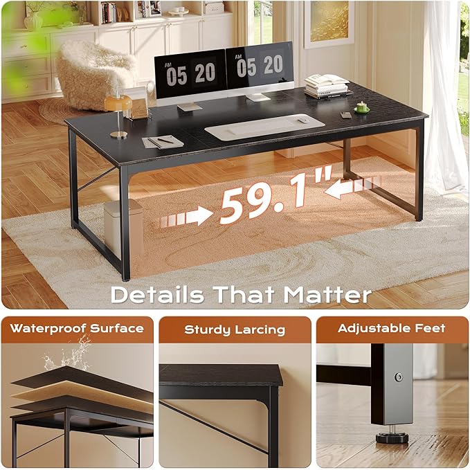 PRAISUN 63 X 29.5 Inch Computer Desk - Image 6