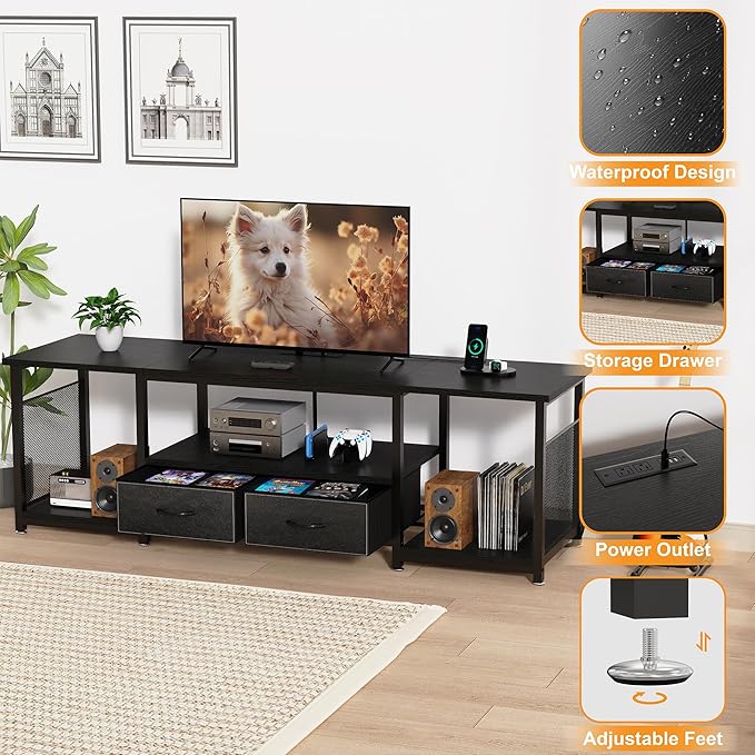 TV Stand with Drawers and Power Outlets - Image 4