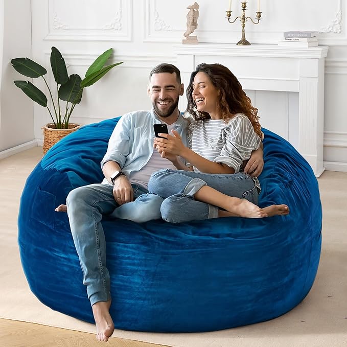 HABUTWAY Bean Bag Chair: Giant 5' Memory Foam Furniture Bean Bag Chair - Image 2