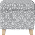 HomePop Home Decor | K7342-A873 | Classic Square Storage Ottoman by HomePop