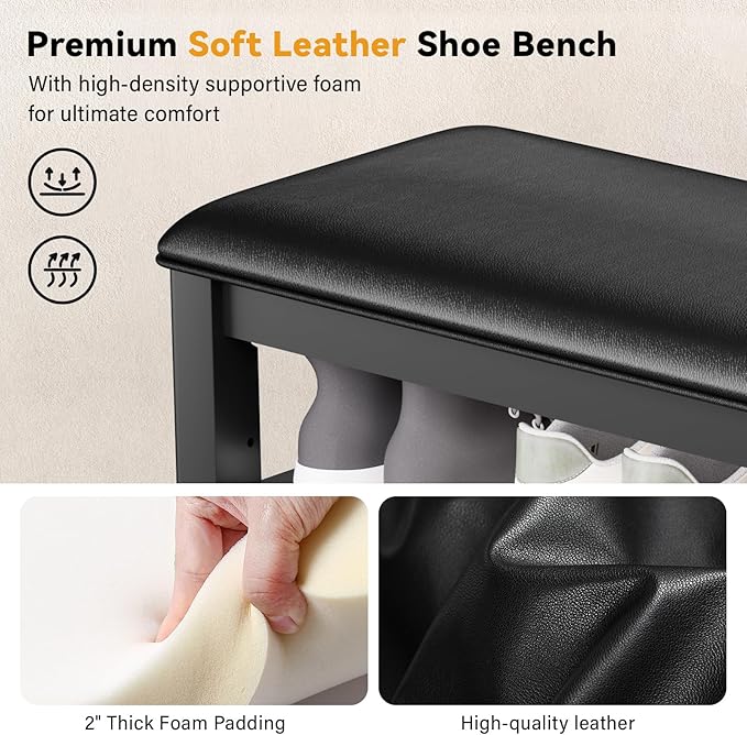Shoe Rack Bench Entryway Storage - Image 5