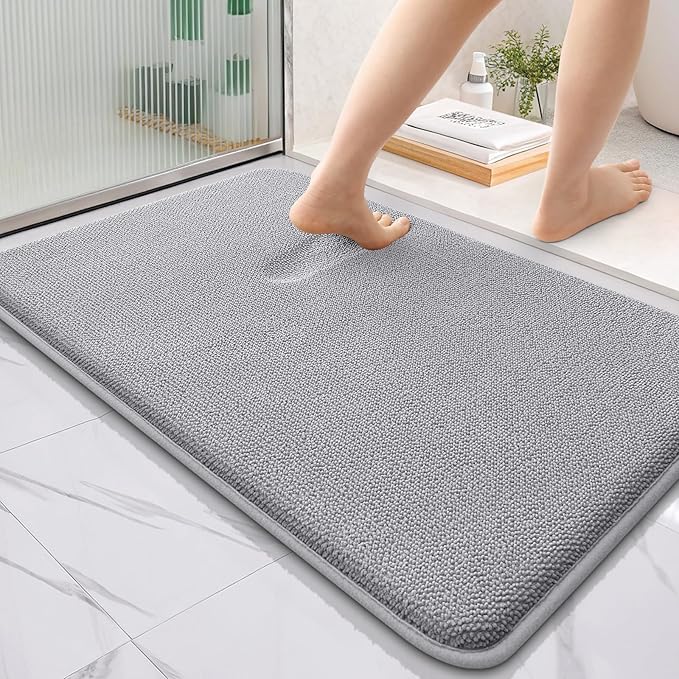 OLANLY Thick Memory Foam Bath Mat Rug 36x24, Extra Soft Absorbent Bathroom Rug by OLANLY