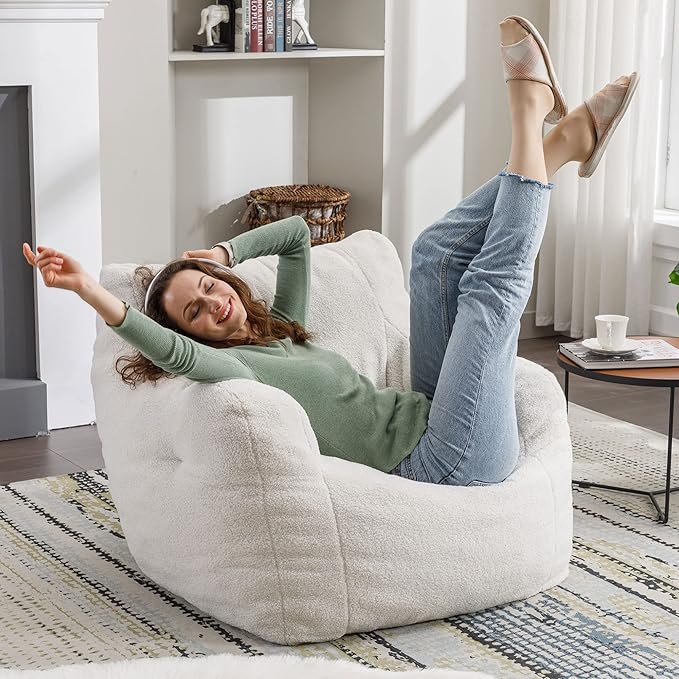 Recaceik Bean Bag Chairs, Tufted Soft Stuffed - Image 6