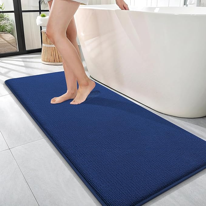 OLANLY Thick Memory Foam Bath Mat Rug 47x17, Extra Soft Absorbent Bathroom Rug by OLANLY