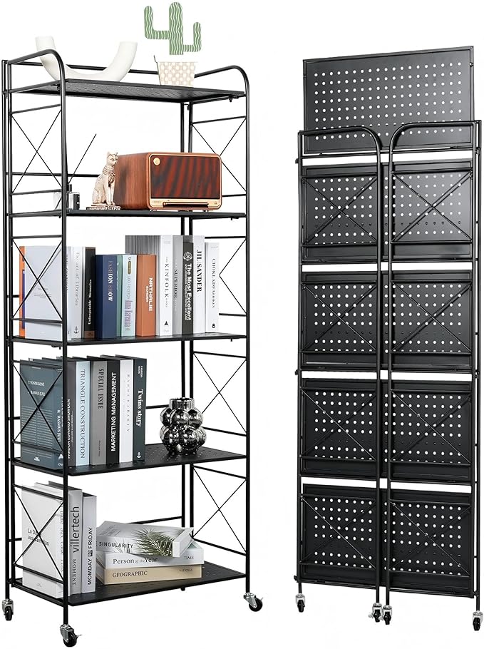 Foldable 5-Tier Metal Shelf by villertech