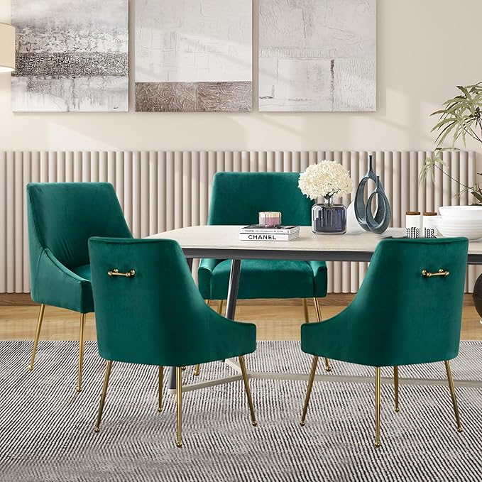 Velvet Dining Chairs, Furniture Collection Modern Contemporary Upholstered - Image 2