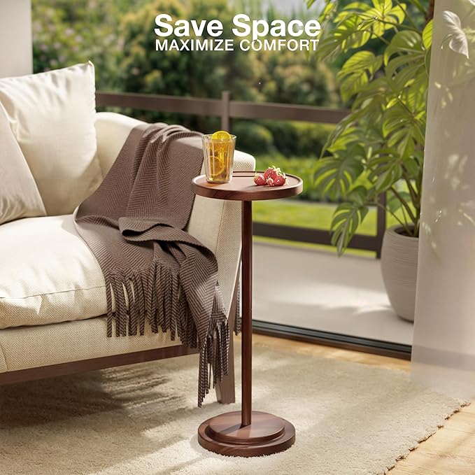 BLUEWEST Drink Table, 24.4" Tall Compact Side Table - Image 4