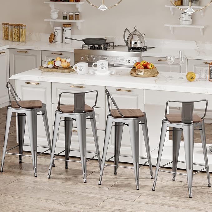 30 Inch Swivel Bar Stools Set of 4 - Image 2
