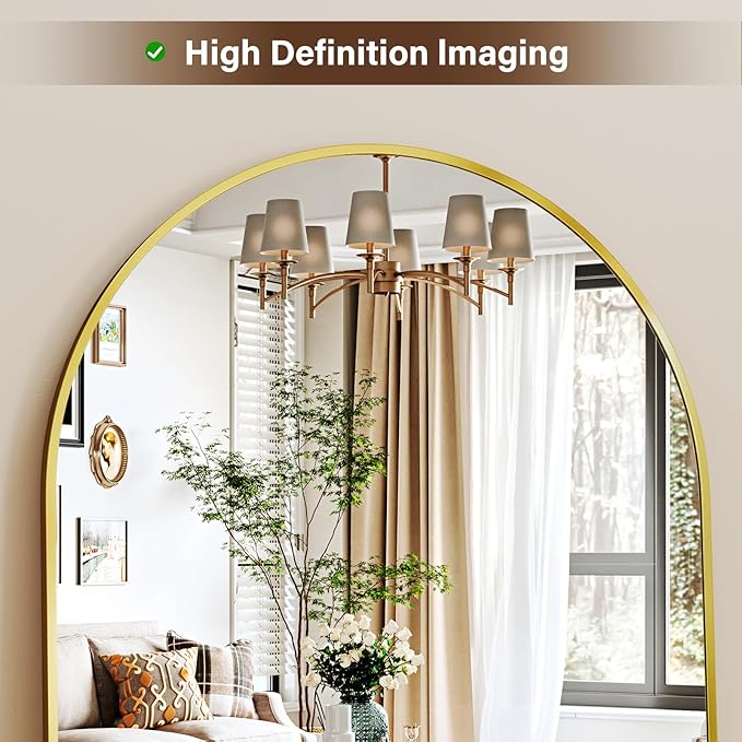 78"x38" Arched Full Length Mirror - Image 6
