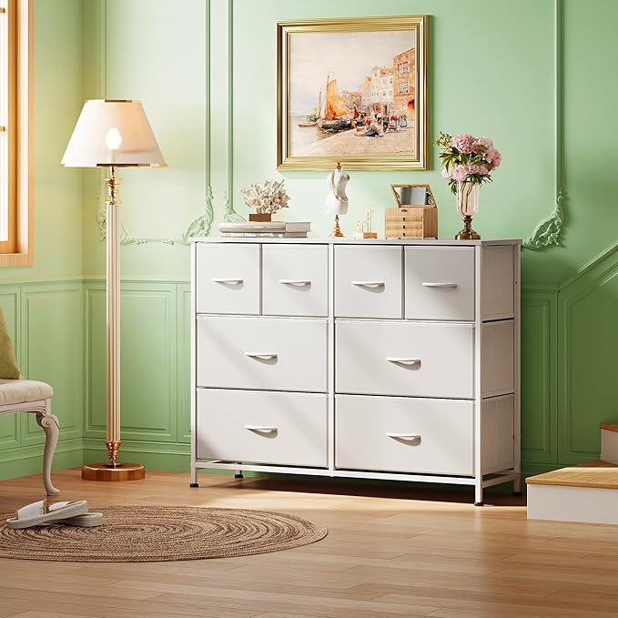 WLIVE Dresser for Bedroom with 8 Drawers, Wide Fabric Dresser for Storage and - Image 9