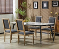 Merax Upholstered Solid Wood Dining Chairs Set of 4, French Country Style by Merax