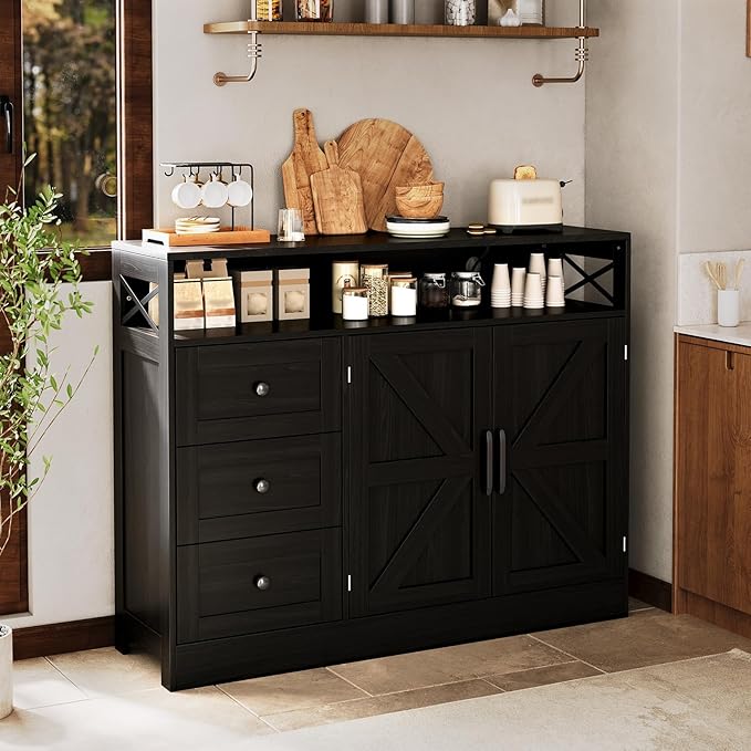 47" Farmhouse Sideboard Buffet Cabinet - Image 3
