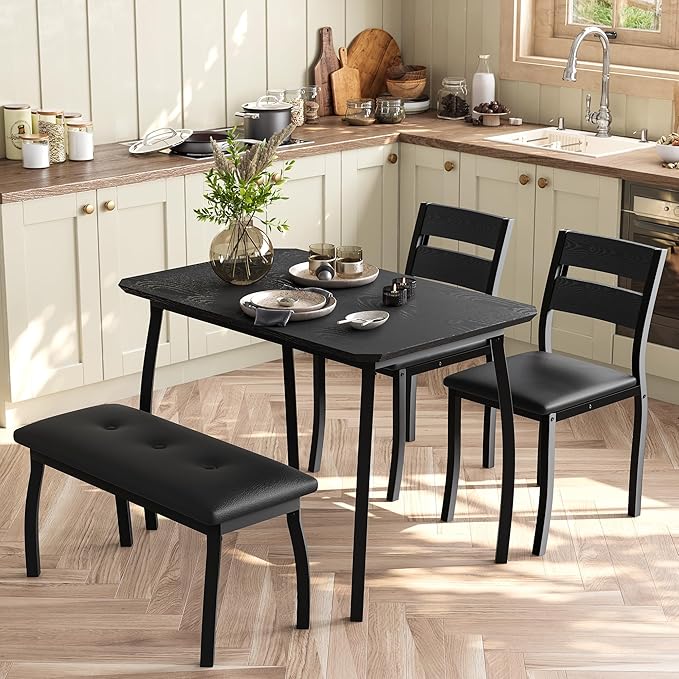 GAOMON Dining Table Set for 4, Wooden Kitchen Table by GAOMON