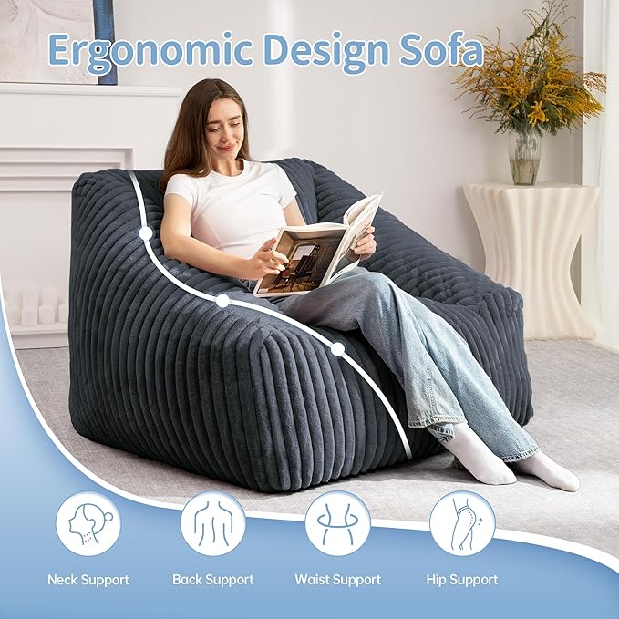 HABUTWAY Bean Bag Chair, Giant Bean Bag Chairs - Image 6