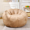 Bean Bag Chair with Filler Included, Faux Fur Comfy Chair with Petal Arm Rest by LinkRomat