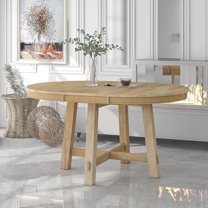 Need Extendable Farmhouse Round Dining Table by Need