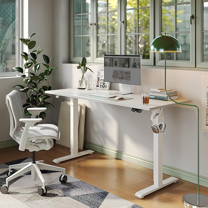 Agilestic Electric Standing Desk, Large 60 x 24 Inches Height Adjustable Desk - Image 2