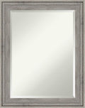 Amanti Art Grey Wall Mirror 29x23 Regis Barnwood Grey Rectangle Bathroom Mirror by AmantiArt