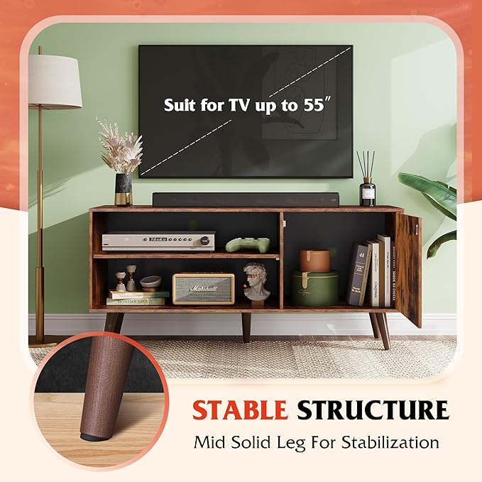 WLIVE TV Stand for 55 Inch TVs, Entertainment Center - Image 6