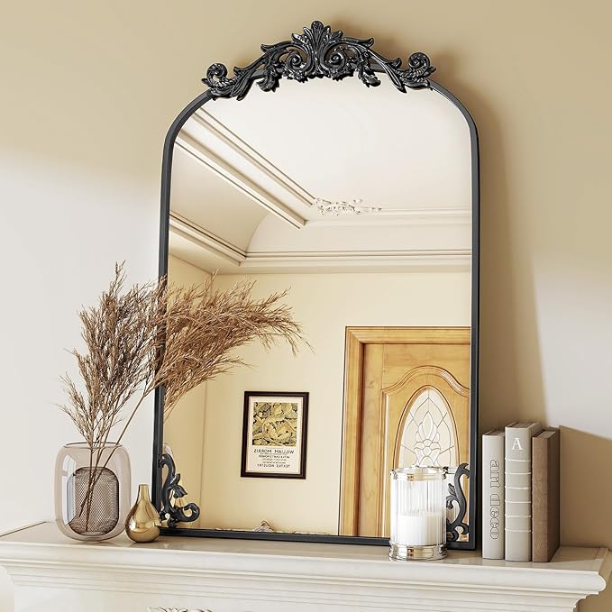 26x38 inch Vintage Arched Bathroom Mirror - Image 4