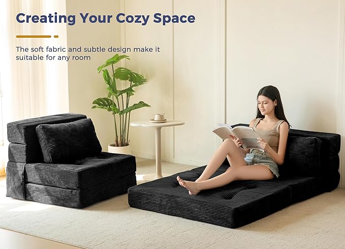 MAXYOYO Convertible Sofa Bed, Fold Out Single Sleeper Sofa - Image 5