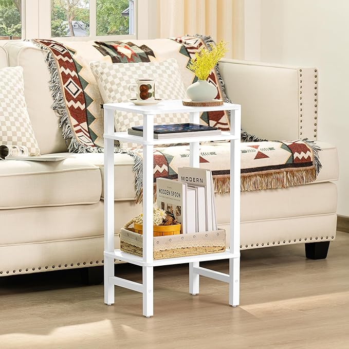 28in Tall Side Table 3-Tier Small Narrow End Table - Image 6