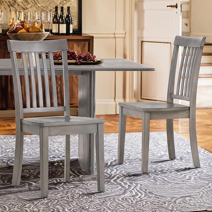 COLAMY Wooden Dining Chairs Set of 2, Spindle High Back Windsor Kitchen Side - Image 6