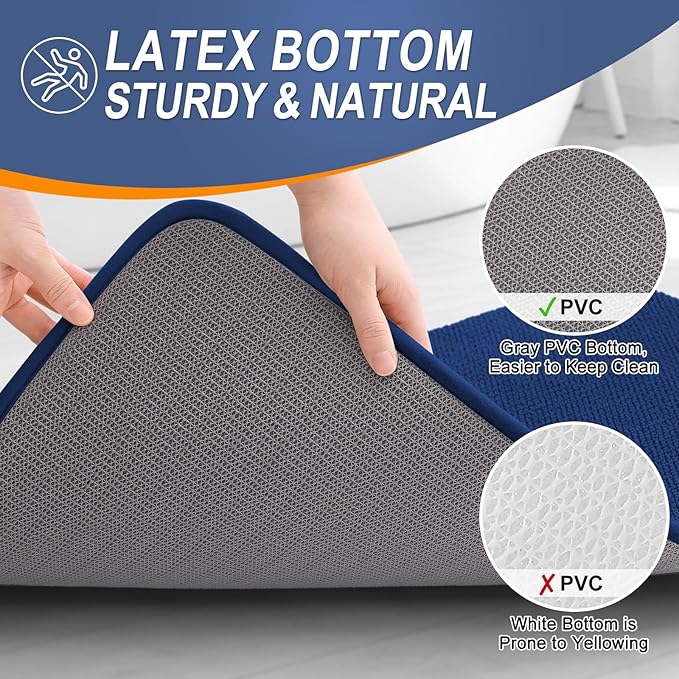 OLANLY Thick Memory Foam Bath Mat Rug 36x24, Extra Soft Absorbent Bathroom Rug - Image 4