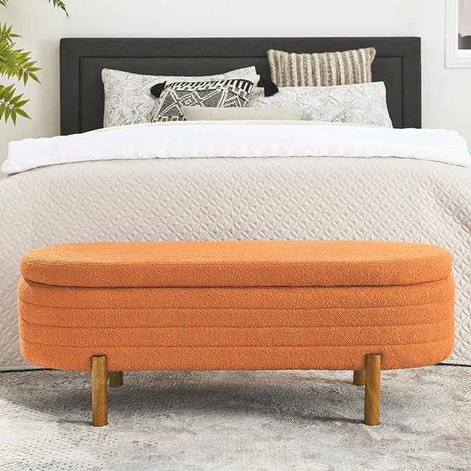 Furniliving 46” Storage Benches, End of Bed Bench - Image 3