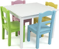 Humble Crew Kids Wooden Table and 4 Chairs Set, and Snack Time by HumbleCrew