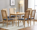 Merax Upholstered Solid Wood Dining Chairs Set of 6, French Country Style by Merax
