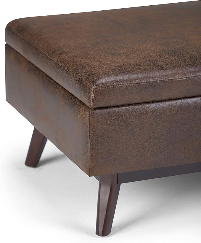 SIMPLIHOME Owen 34 inch Wide Mid Century Modern Rectangle Coffee Table Storage - Image 7