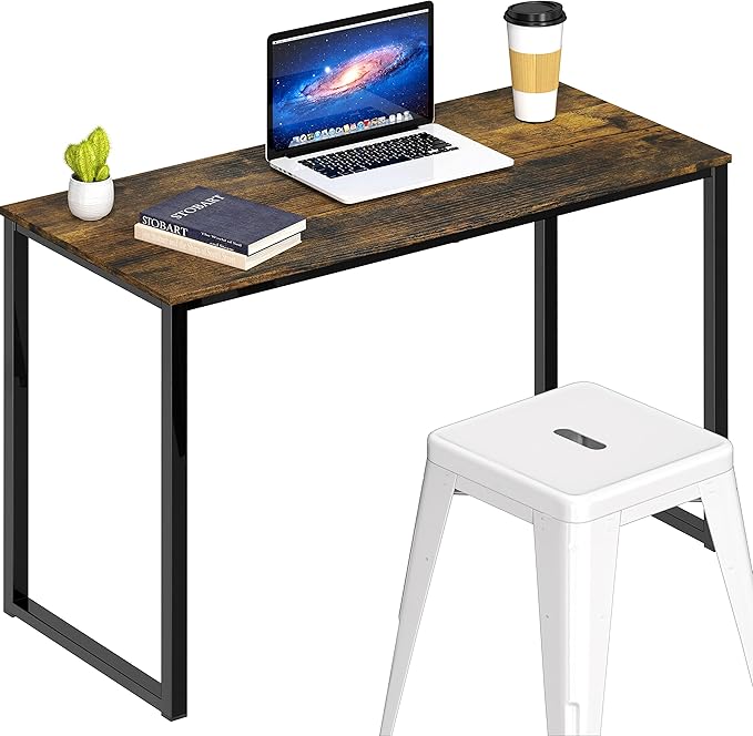 SHW Mission 32-Inch Home Office Computer Desk, Rustic Brown - Image 4
