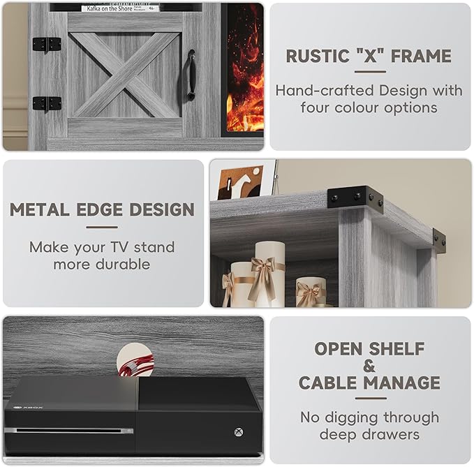 YESHOMY Fireplace TV Stand - Image 4