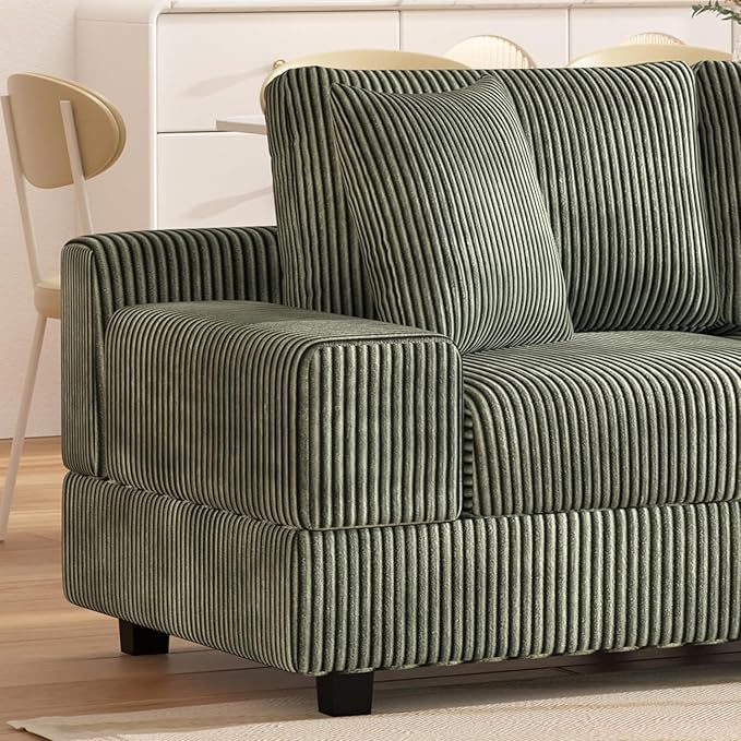 Eafurn Convertible L Shaped Modular Sectional Sofa Couch, 5 Seater Corduroy - Image 7