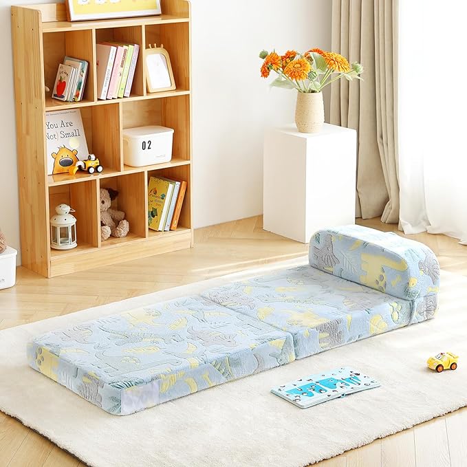 Tiita Folding Sofa Bed for Kids, Toddler Fold Out Couch - Image 5