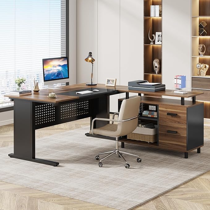 Tribesigns 63 Inch Executive Desk - Image 3